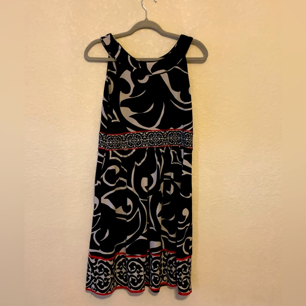 WHBM Black and White Patterned Dress
